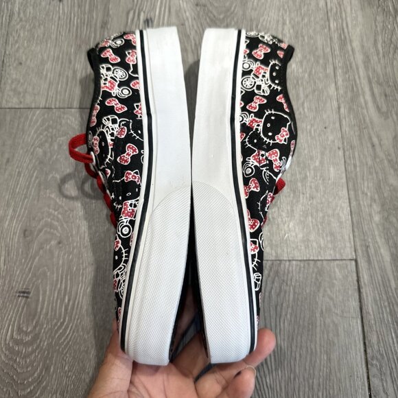 VANS Authentic Womens Hello Kitty Bike Black Red Sneakers Size 7 - Picture 9 of 11